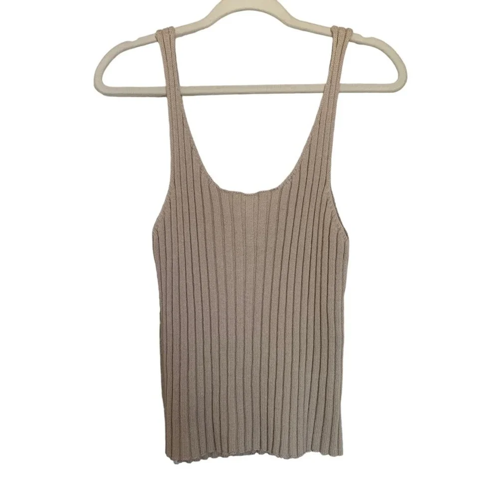 Francescas ALYA | Y2K size Large knit sweater top with buttons sleeveless 90's